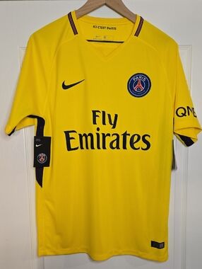 NIKE PARIS SAINT-GERMAIN 2017 2018 AWAY SHIRT PSG FOOTBALL JERSEY MENS SIZE M